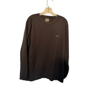 Greg Norman for Tasso Elba Mens Long Sleeve Thermal Size XL Black Shark Logo